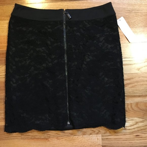 NWT LAUNDRY BY SHELLI SEGAL ZIP LACE SKIRT 4 - Picture 1 of 7